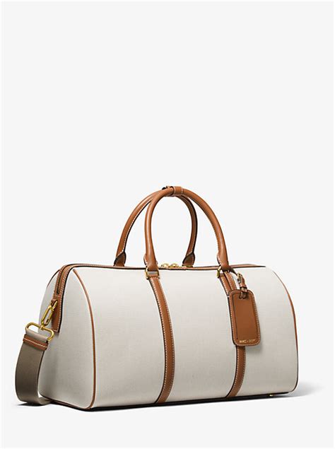 MKC x 007 Bond Cotton Canvas and Leather Weekender Bag